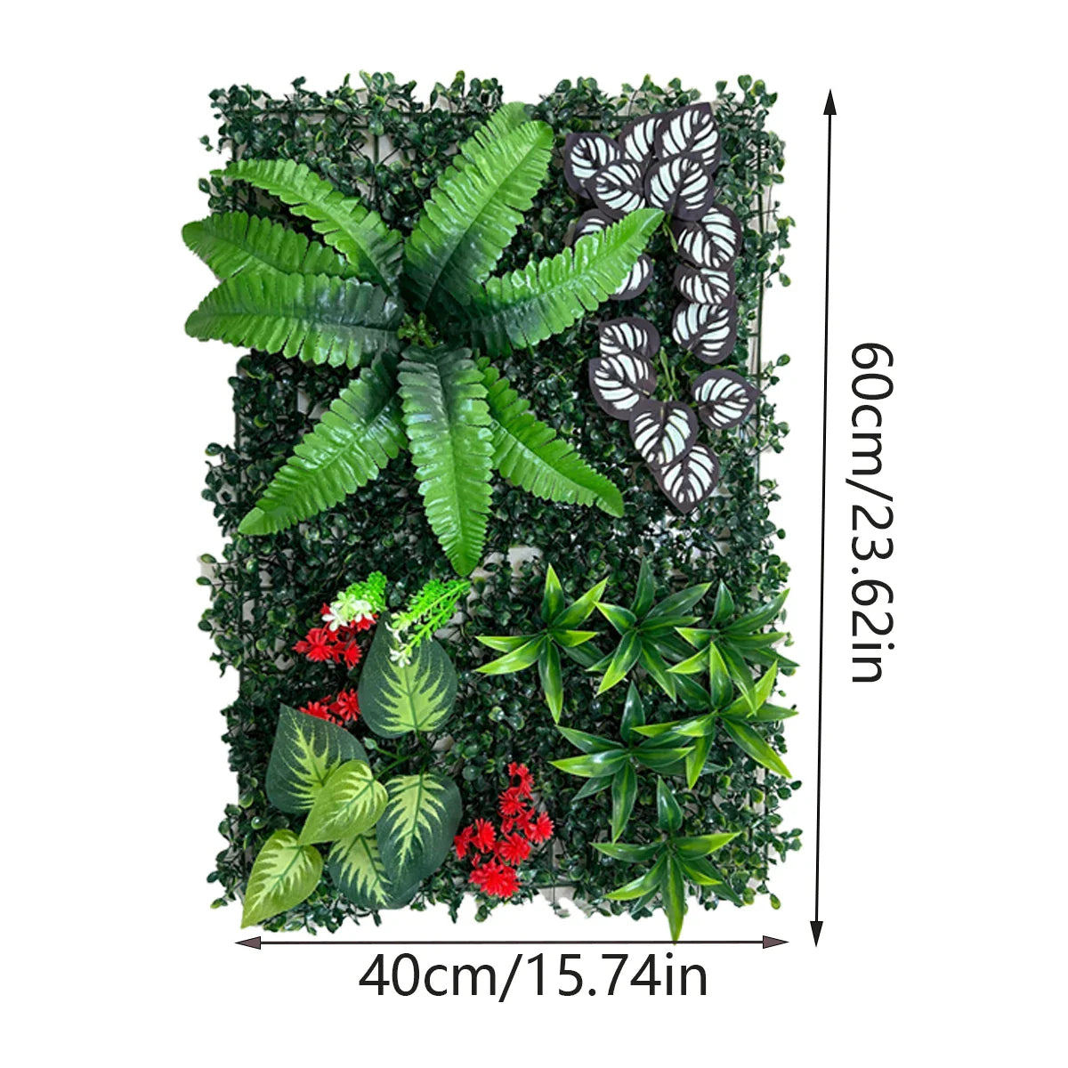 1pc Artificial Plant Wall for Outdoor Decoration Indoor Wall Plant Decoration Panel with Simulated Plants