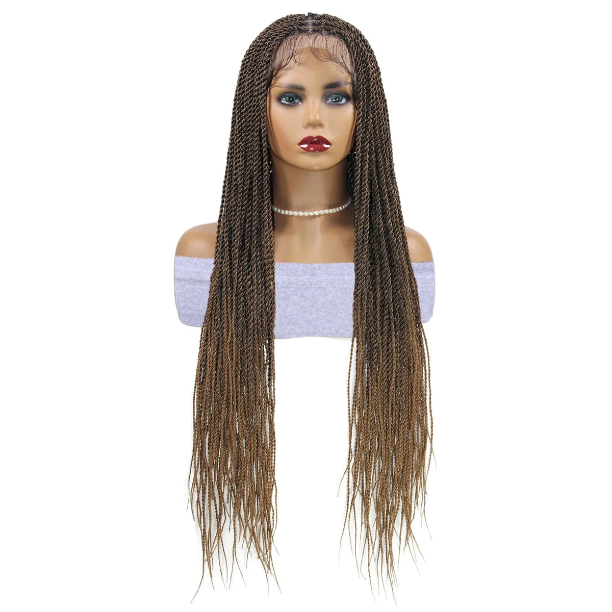 Goddess Faux Locs & Twist Braided Lace Front Wig | Box Braids | Full Lace Frontal | Synthetic Wig