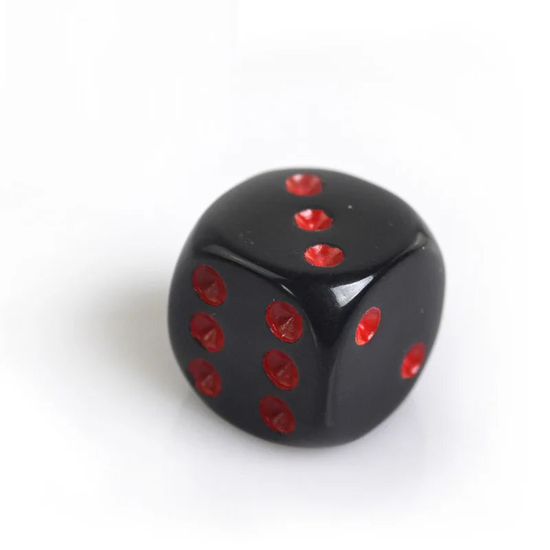 24 PCS/Set Dice with Velvet Bag Red/Black Dice SET 16mm