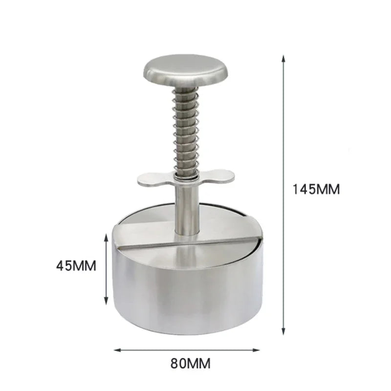 304 Stainless Steel Hamburger Meat Press Patty Maker Round Non-Stick Thickness Adjusted outdoor picnic Kitchen Beef Rice BBQTool