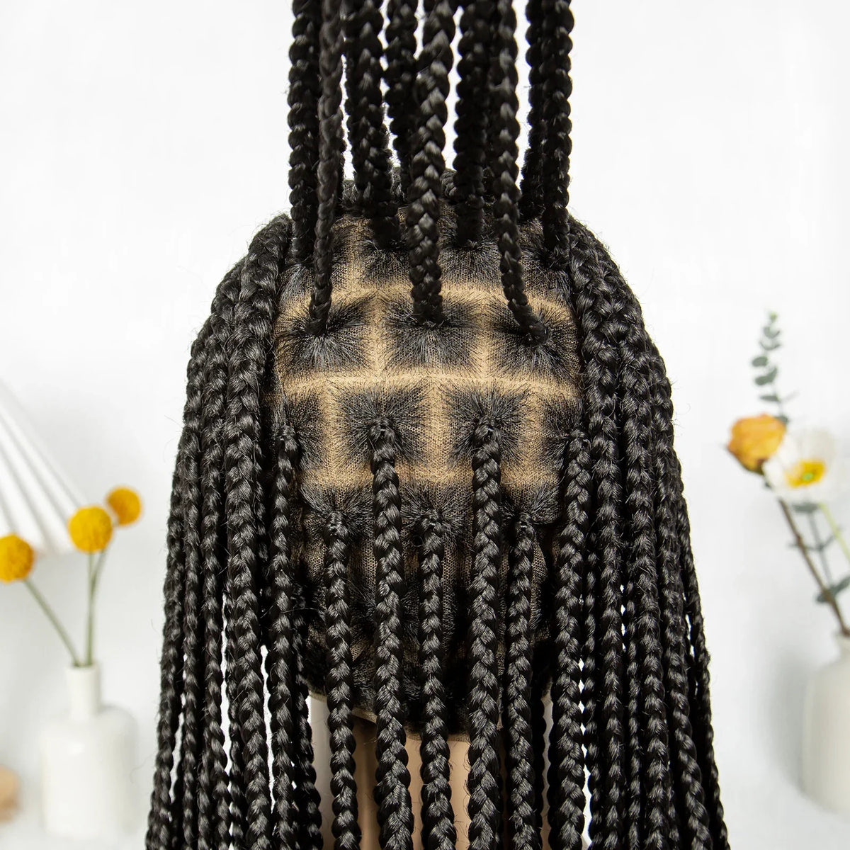 HD Transparent Full Lace Cornrow & Box Braids Wig