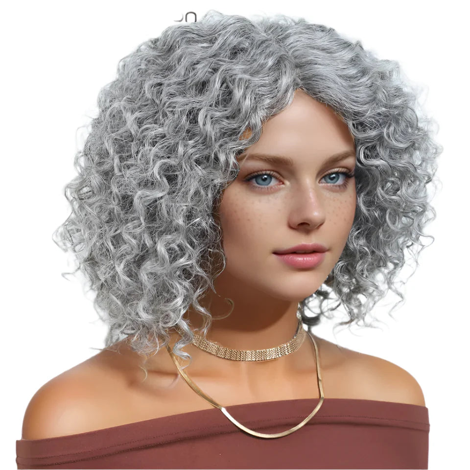 Rebecca Short Curly Bob Wig | Glueless 100% Brazilian Remy Human Hair with Middle Part