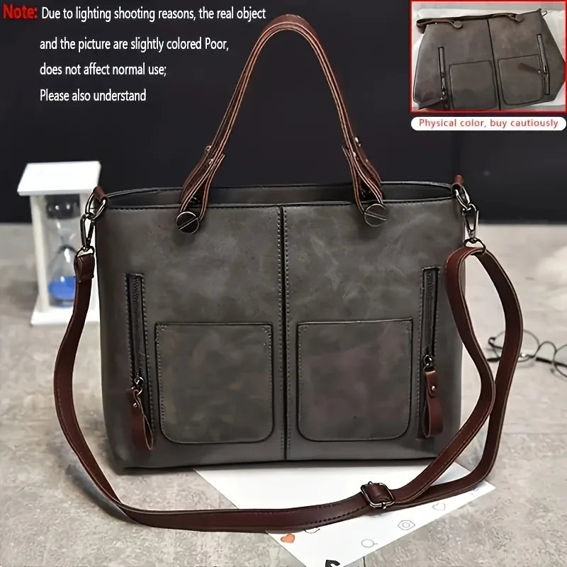 Women's Fashion Classical Style Crossbody Handbag | Retro PU Leather Shoulder Bag & Purse (Casual, Daily Use)