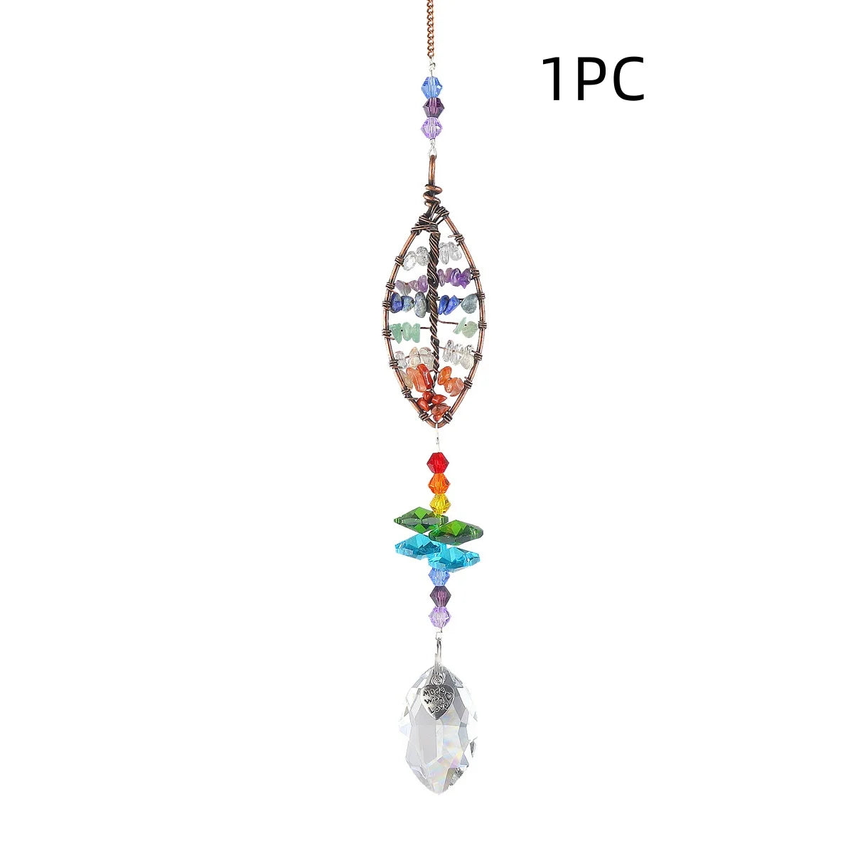 Tree of Life Crystal Suncatchers for Windows Hanging Sun Catchers Decor with Prisms for Home Indoor Outdoor Car Making Rainbows