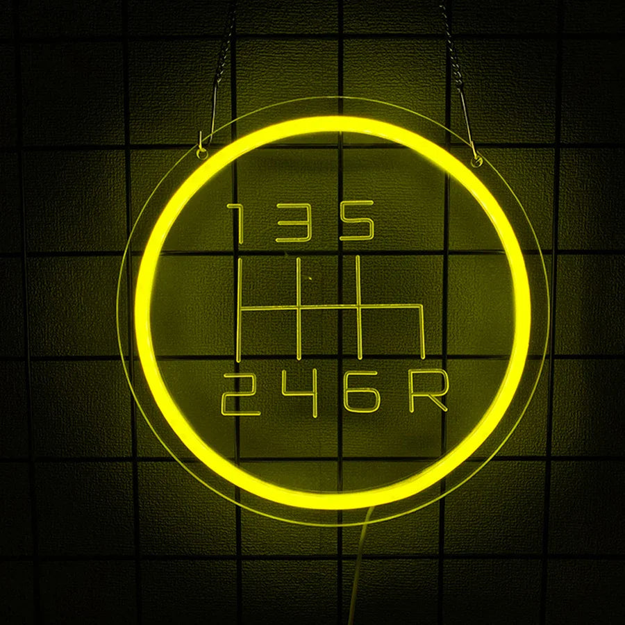 Garage Led Neon Sign, 3D Carved Gear Icon, Usb Powered, Used For Decor Of Bars, Car Service Stations, Parts Stores And Man Caves