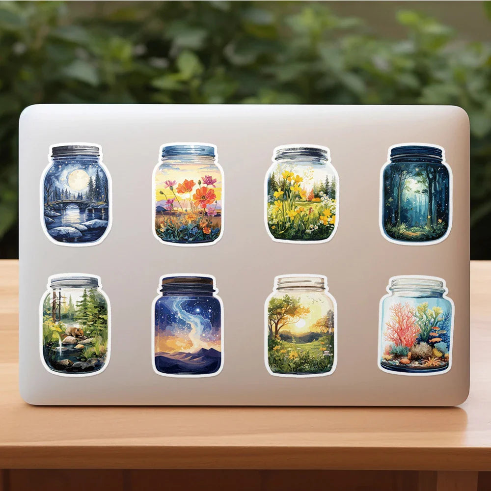 10/30/50/100pcs Cute INS Style Bottle World Cartoon Stickers Decals Laptop Scrapbook Phone Planner Aesthetic Sticker Kids Toys