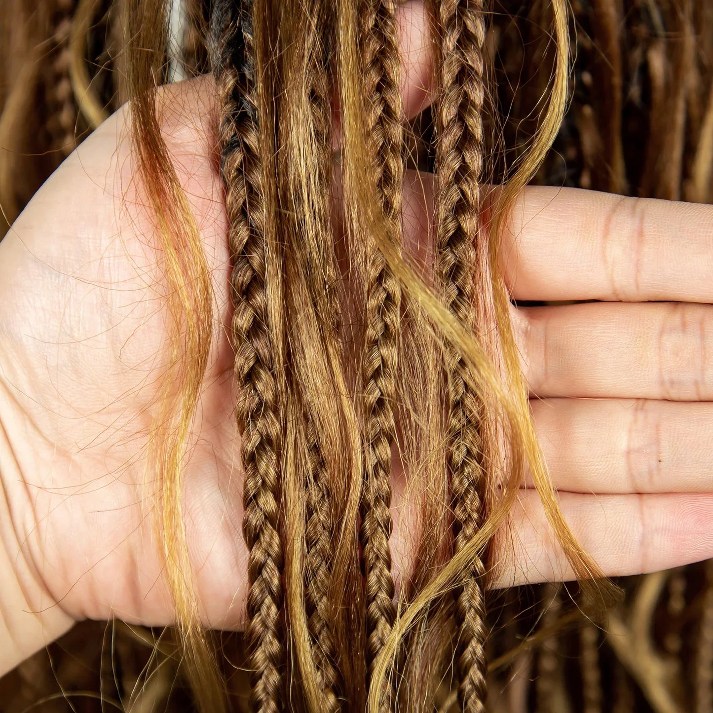 34" Boho Knotless Box Braids Wig | HD Full Lace | Ombre Twist | Baby Hair
