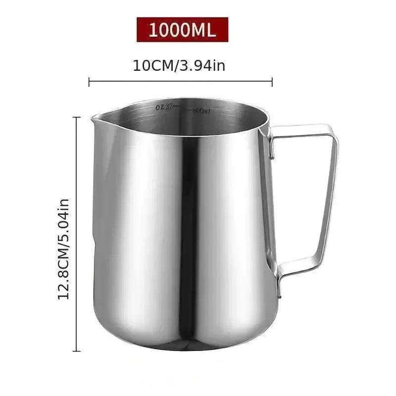 Stainless Steel Scale Lahua Cup 350/600/1000ml Milk Jugs Milk Craft Milk Pitcher Coffee Latte Frothing Art Jug Pitcher Mug Cup