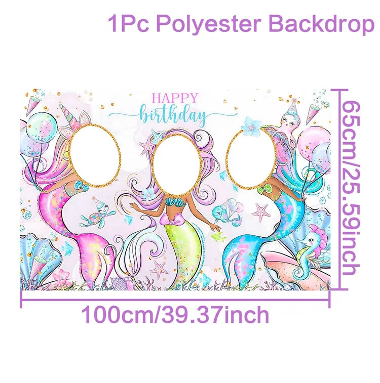 6pcs Little Mermaid Keychains Mermaid Keychains Happy Birthday Party Decoration Kids Under The Sea Party Baby Shower Decoration