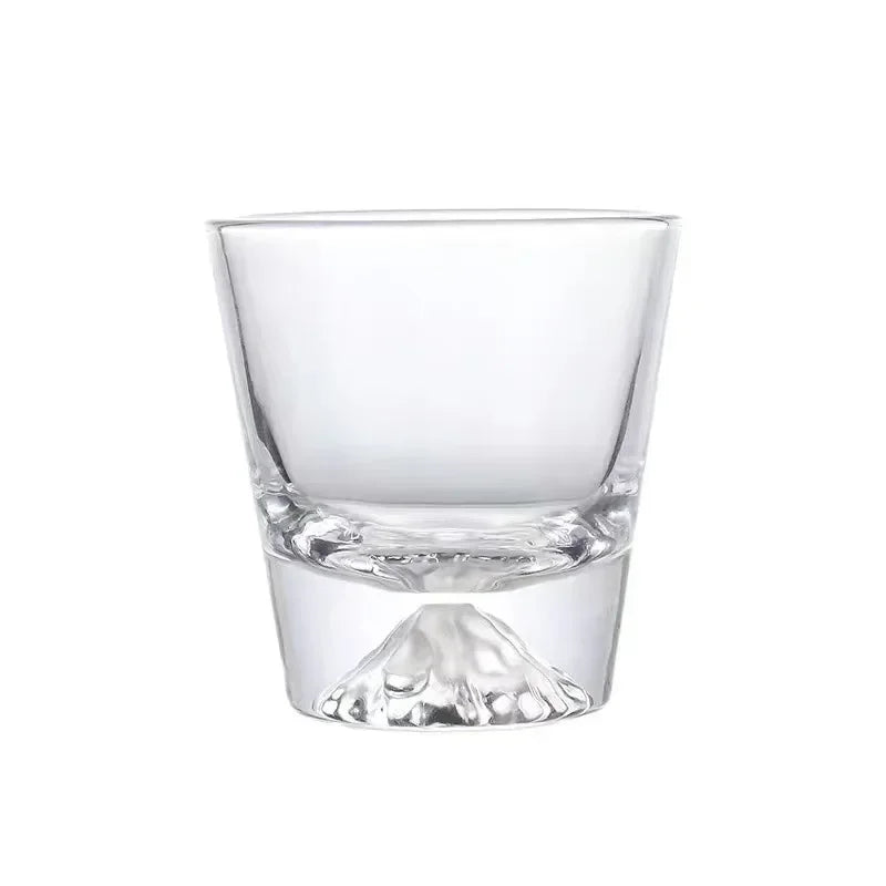 Japanese Style Fuji Glass, Whiskey Glass, Crystal Glass, Edo Glass Gift Box, Snow Mountain Japanese Sake