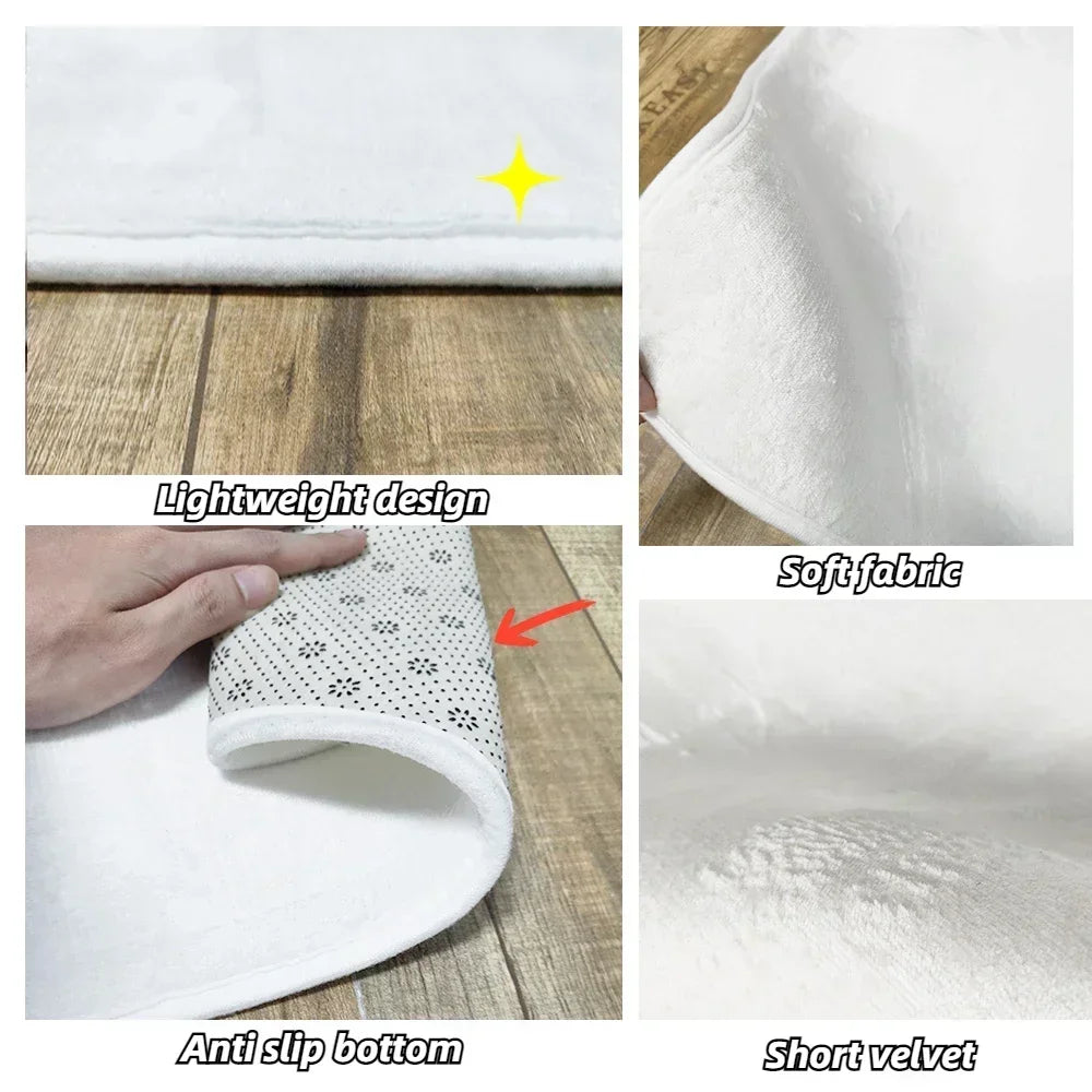 VIKAMA Abstract Human-Shaped Carpet Anti-Slip Area Entrance, Living Room Floor Mat, Bedroom Bedside Rug, Home Decoration