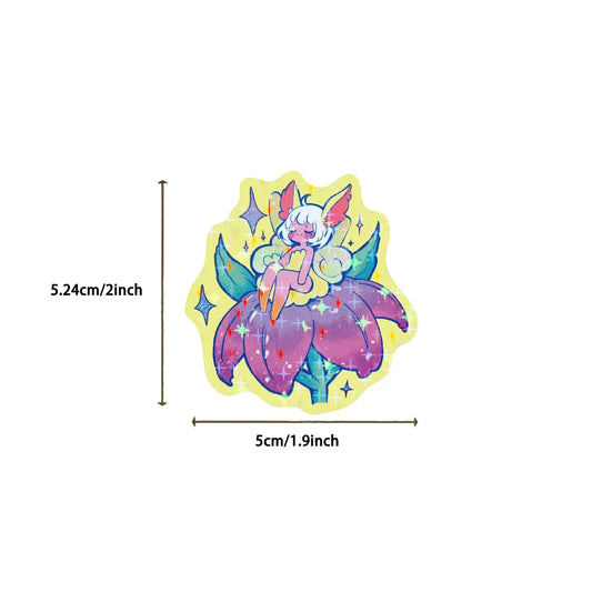 50/100PCS Cartoon Flower Fairy Star Film Graffiti Stickers Decorative Guitar Notebook Luggage DIY Stickers