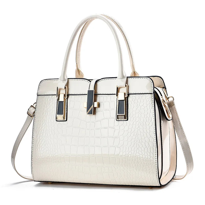Luxury Brand Designer Women's Handbag | Large Capacity Single Shoulder Crossbody Bag & Crocodile Pattern Commuting Tote