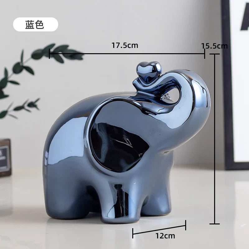Cartoon Elephant Figurine Boho Home Decor Ornament Living Room Wine Cabinet DesktopTV cabinet Home