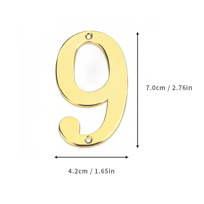 1Pcs 3Inch Metal House Numbers with M2 Screws Solid Zinc Alloy Mailbox Numbers 3D Address Numbers for Outside House Apartment