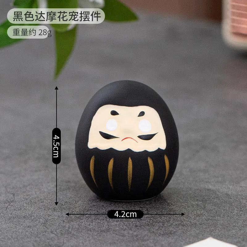 8 styles Japanese Ceramic Daruma Doll Crafts Lucky Charm Fortune Ornament Landscape Home Desk Decor Miniature Gifts Accessories