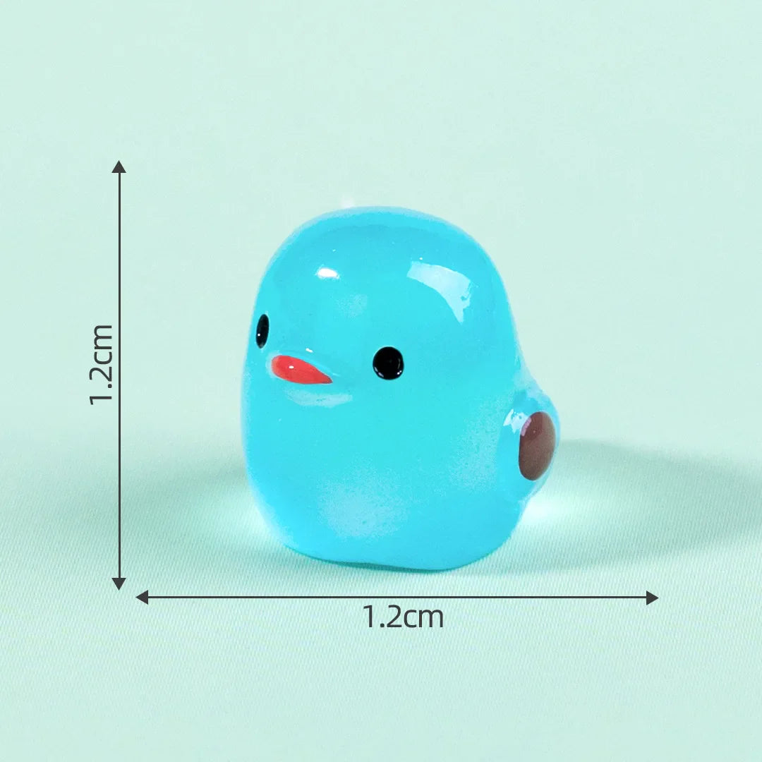 20-100Pcs Cartoon Luminous Chick Miniature Resin Figurines DIY Landscape Decoration Creative Home Decoration Accessories Gifts