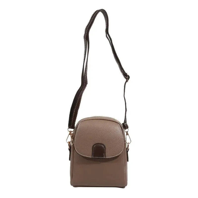 Fashion Leather Crossbody Bag for Women | Mini Shoulder Bag & Flip Zipper Messenger Bag (Students' Small Handbag)