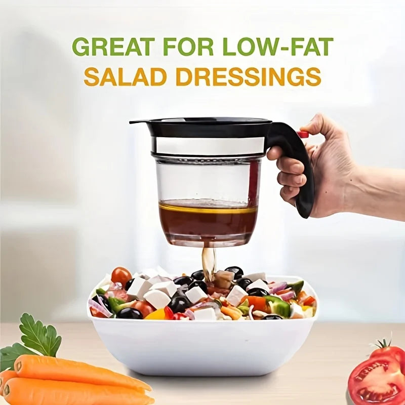 Fat Separator with Bottom Release Fat Separator for Cooking Fat Separator with Oil Strainer Kitchen Grease Separato