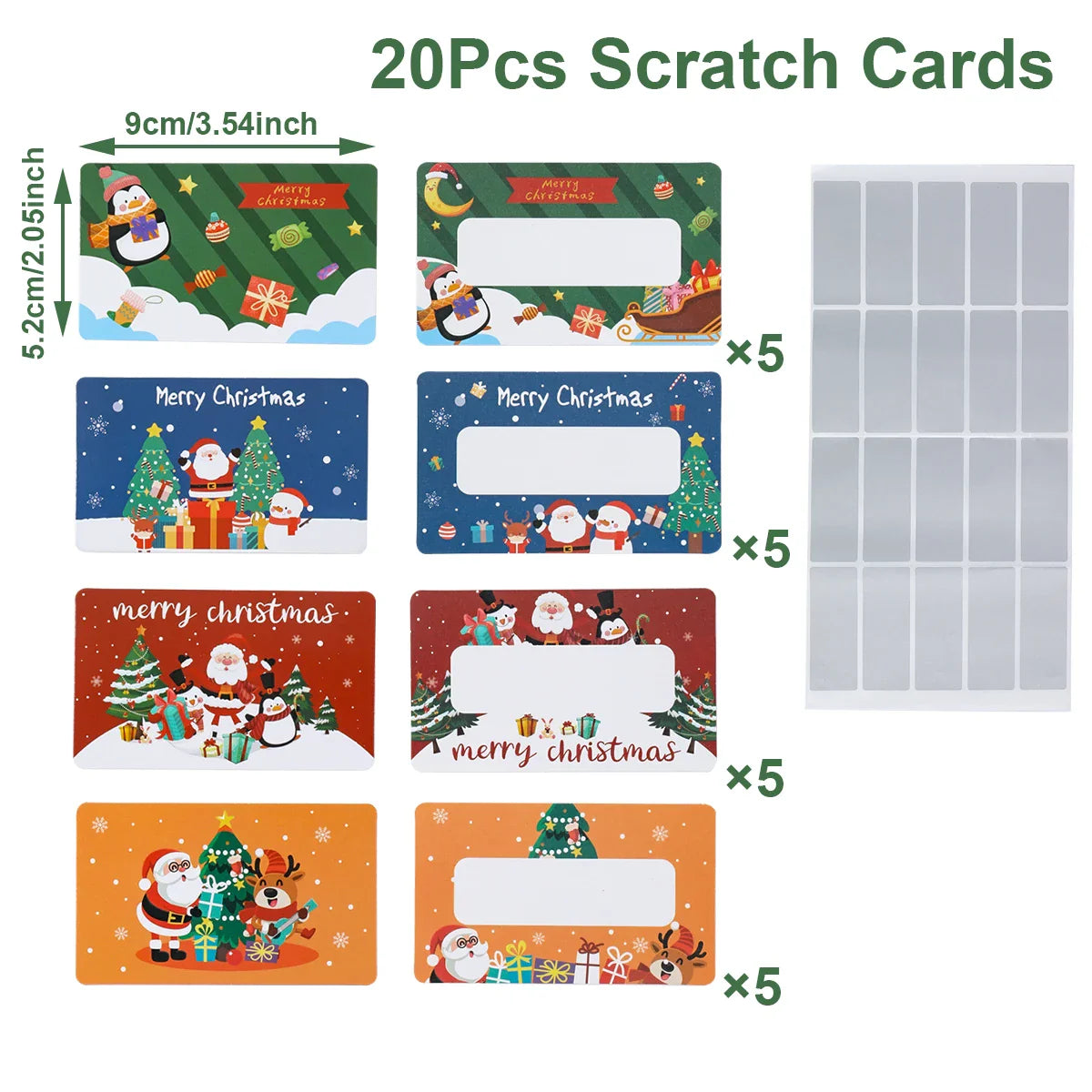 Christmas Scratch Cards Merry Christmas Decorations for Home 2025 Navidad Natal DIY Surprise Gifts Xmas Ornament New Year 2026