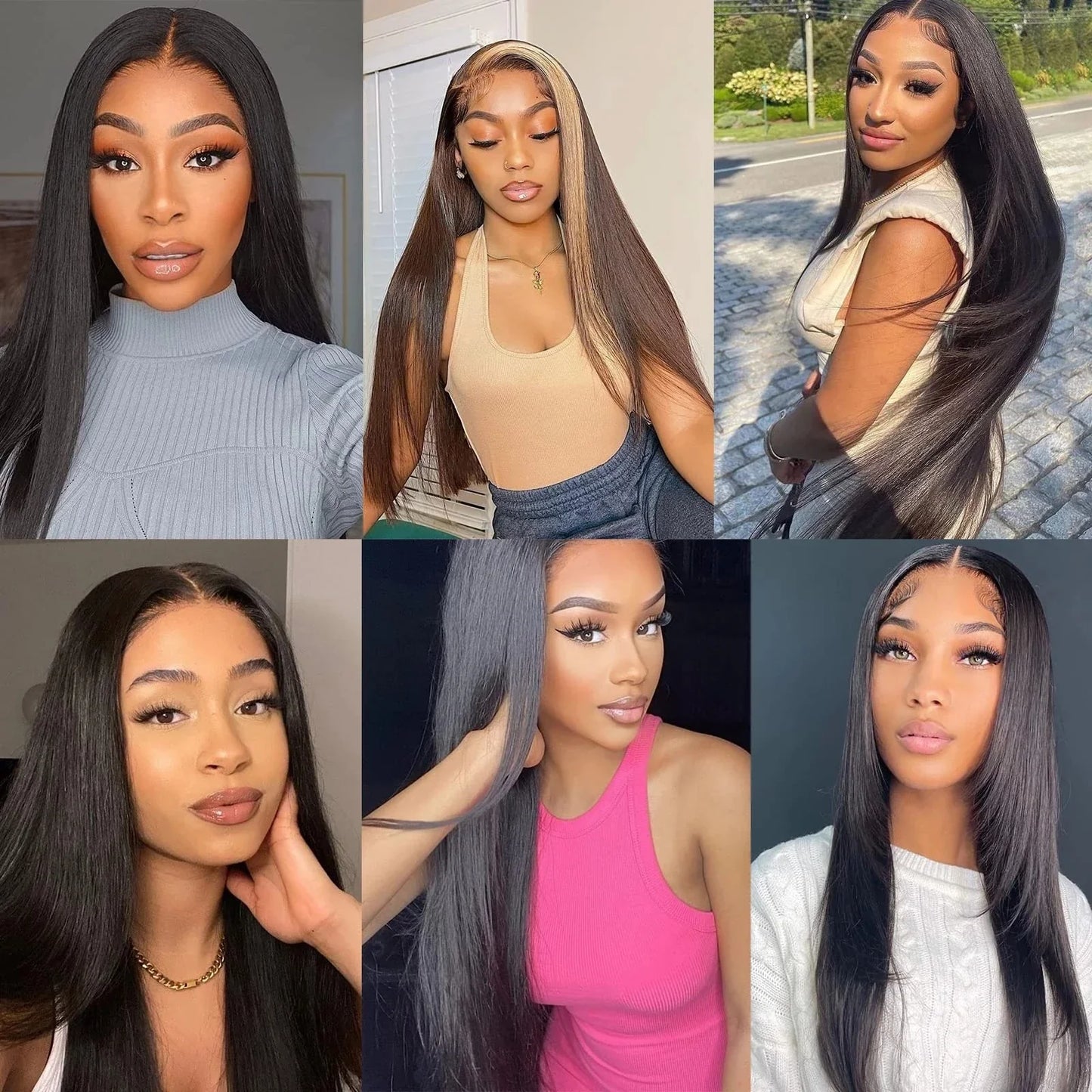 Sleek Straight U Part Human Hair Wig | Brazilian Remy Machine Made Glueless Wig for Black Women (No Shedding, No Tangle)