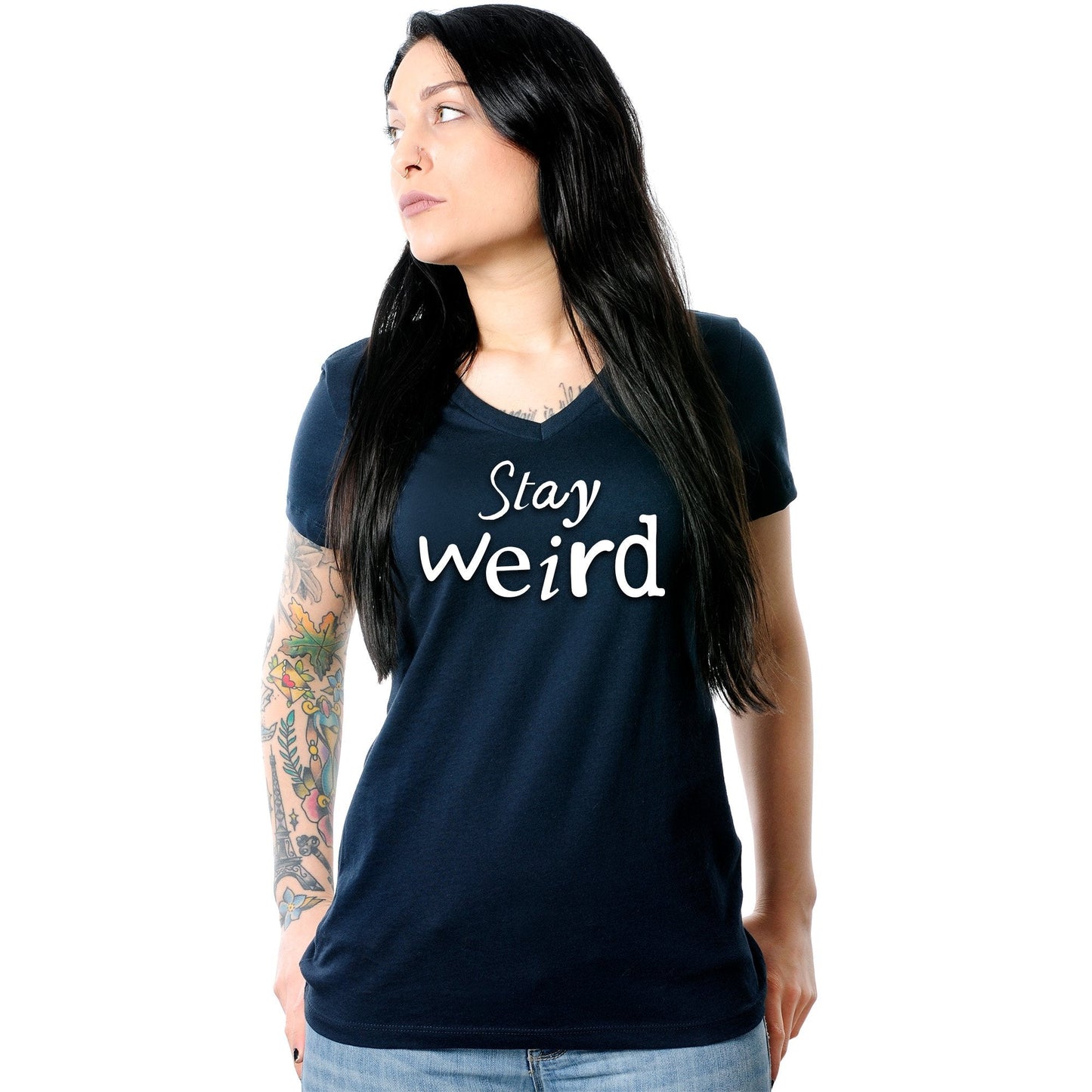 Stay Weird V-Neck Tee Shirt