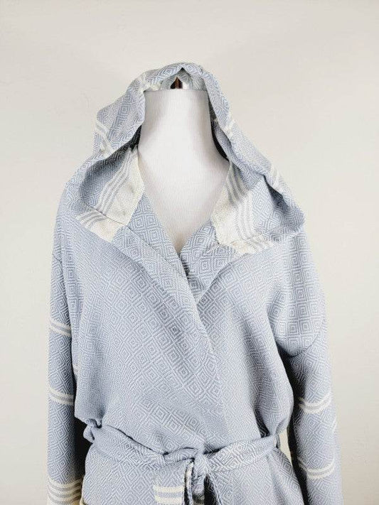 Unisex Robe, Beach or spa Robe with pockets - Sky