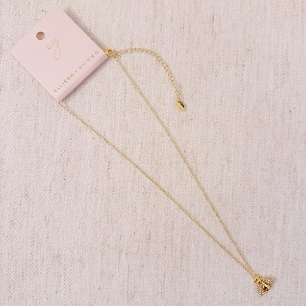 Timeless Vintage Bee Pendant Necklace