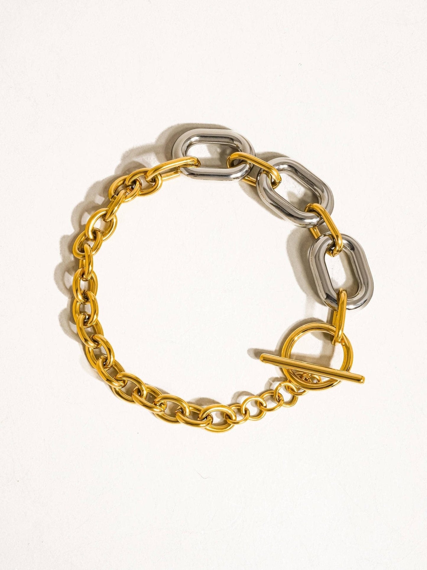 Charlette 18K Plated Gold Non-Tarnish Multi Chain Bracelet
