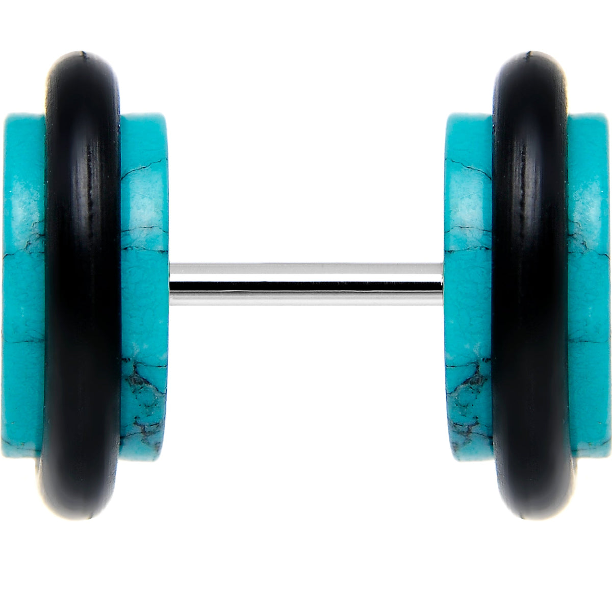 Aqua Faux Marble Cheater Plug Set