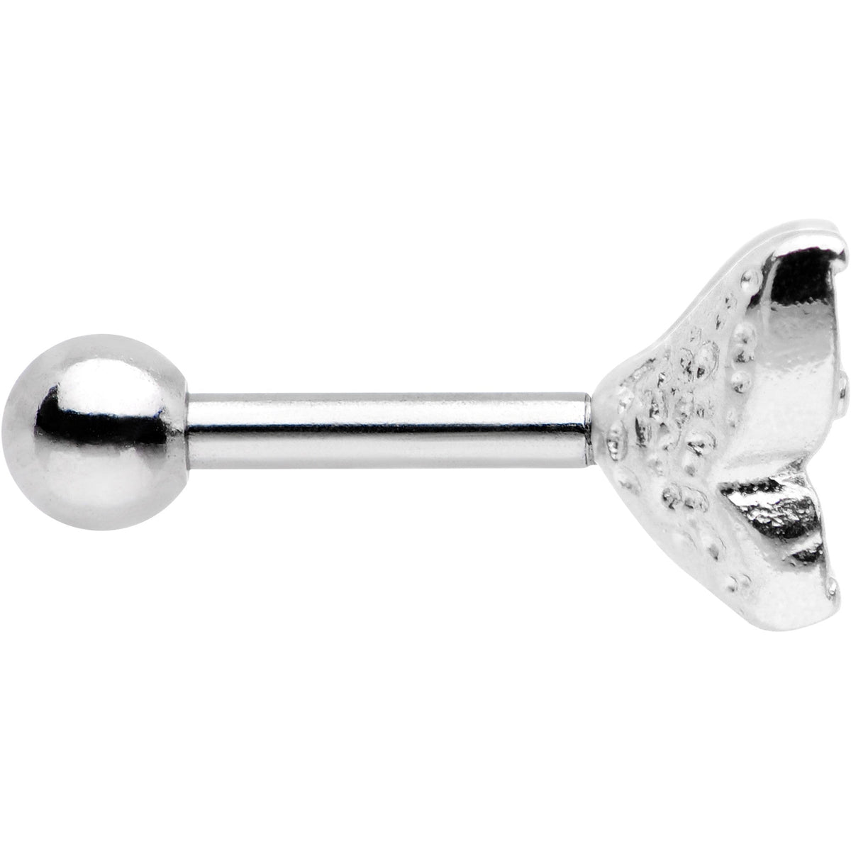 16G Clear Gem Silver Tone Butterfly Tragus Cartilage Earring