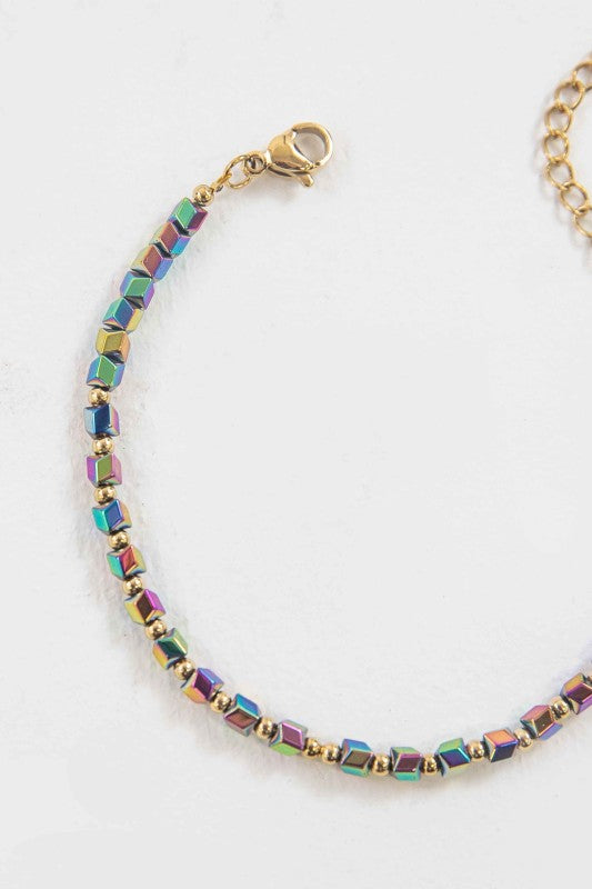 Metallic Bead Bracelet
