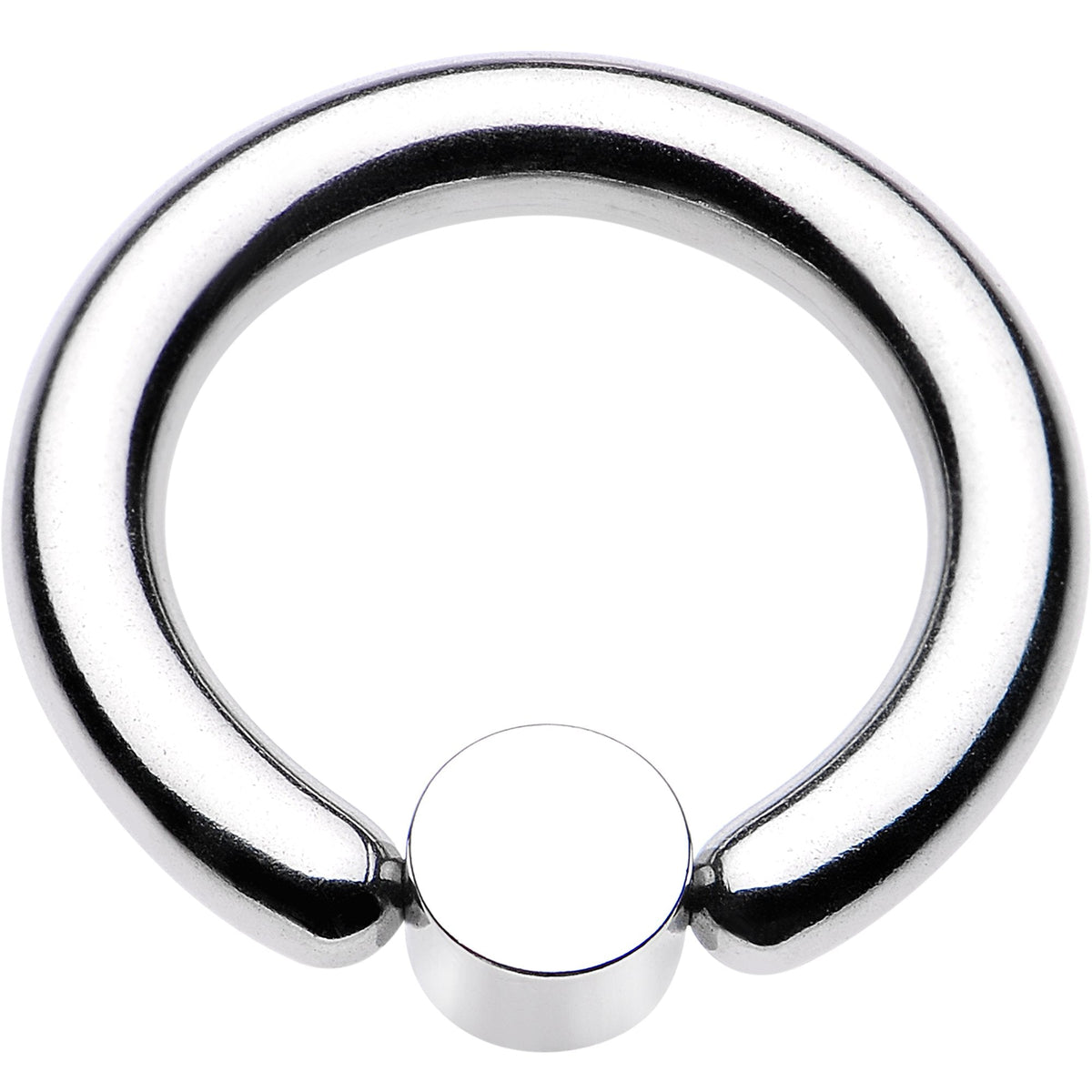 8G 1/2 Clear Gem 5mm Disc BCR Captive Ring