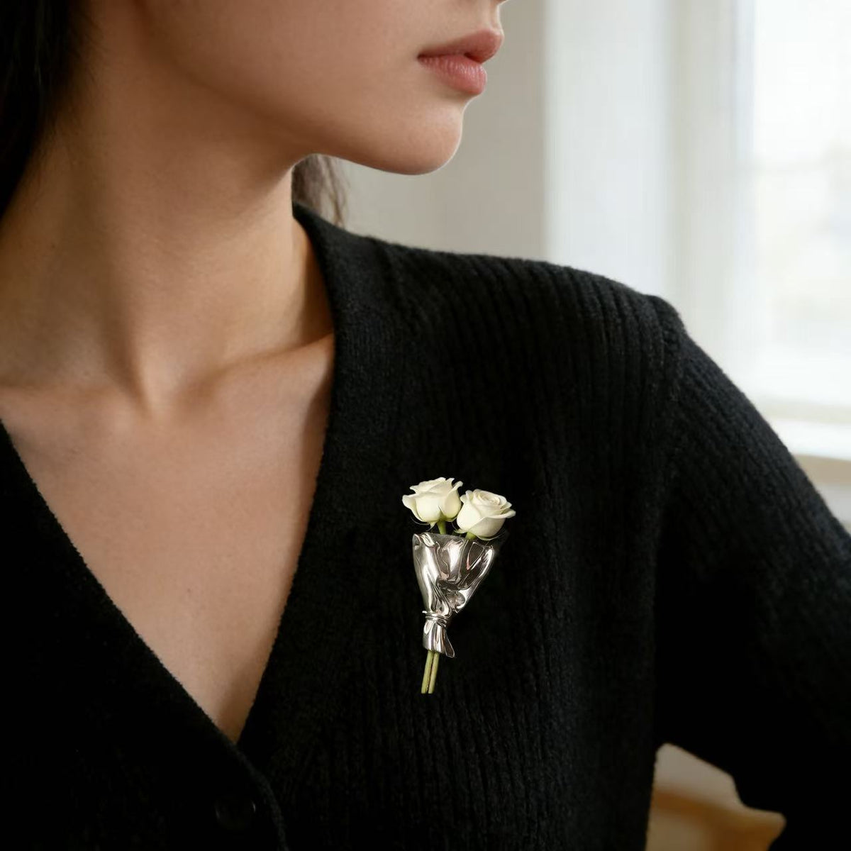 Beautiful Bouquet Brooch Pin
