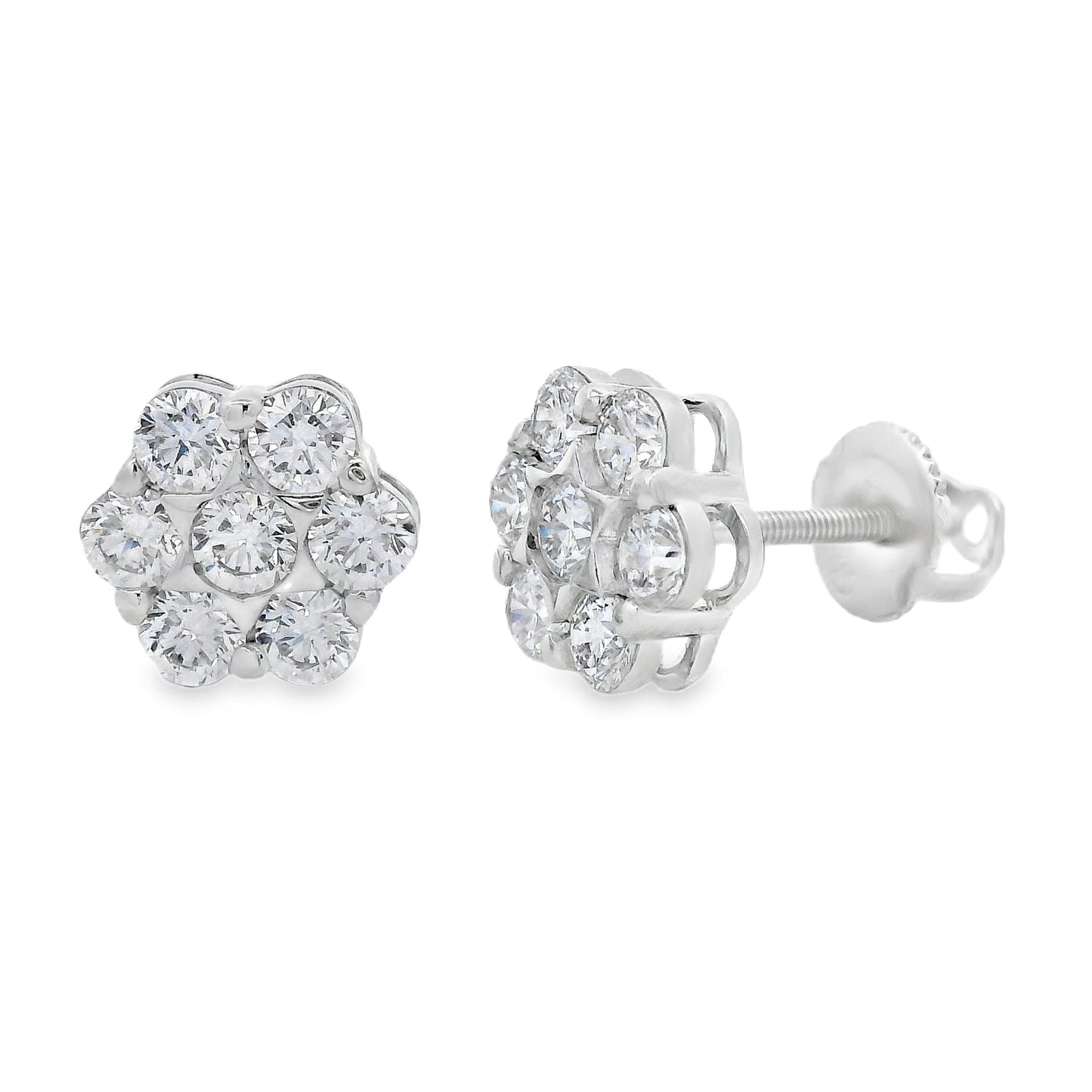 1.50ct Lab Grown Diamond Earrings Sterling Silver