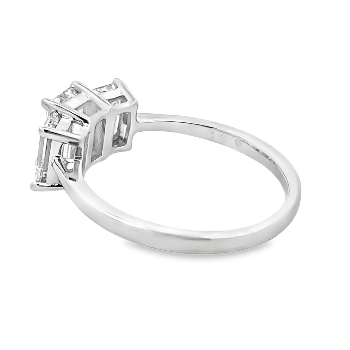 2.00ct Lab Grown Diamond 3 Stone Ring 14KT White Gold