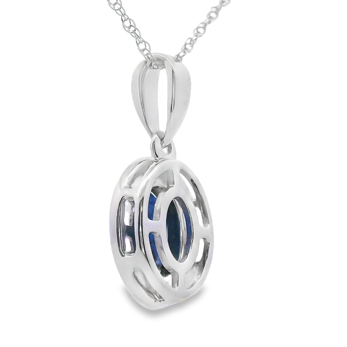 .65ct Sapphire Diamond Fashion Pendants 10KT White Gold