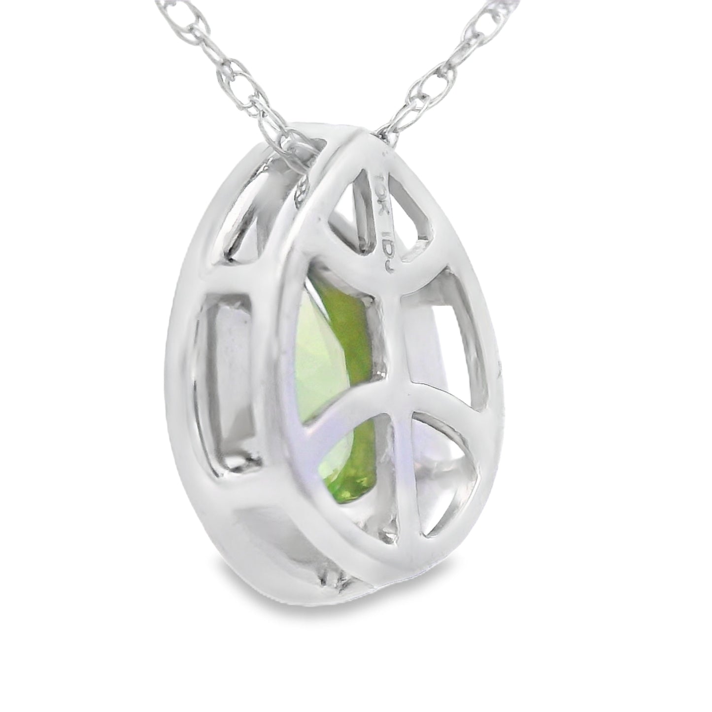 .47ct Peridot Diamond Fashion Pendants 10KT White Gold