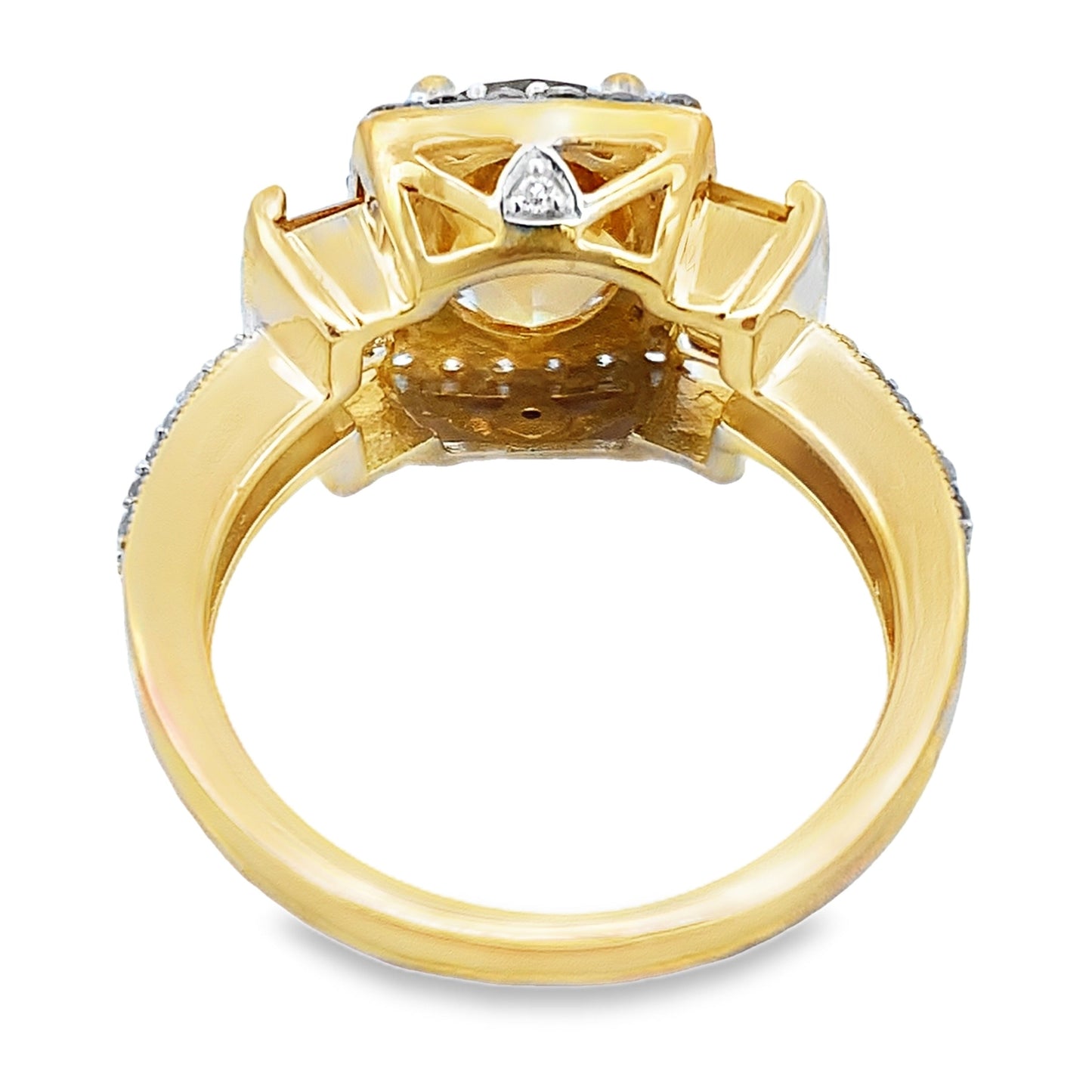 2.47ct Citrine Diamond Ring 10KT Yellow Gold