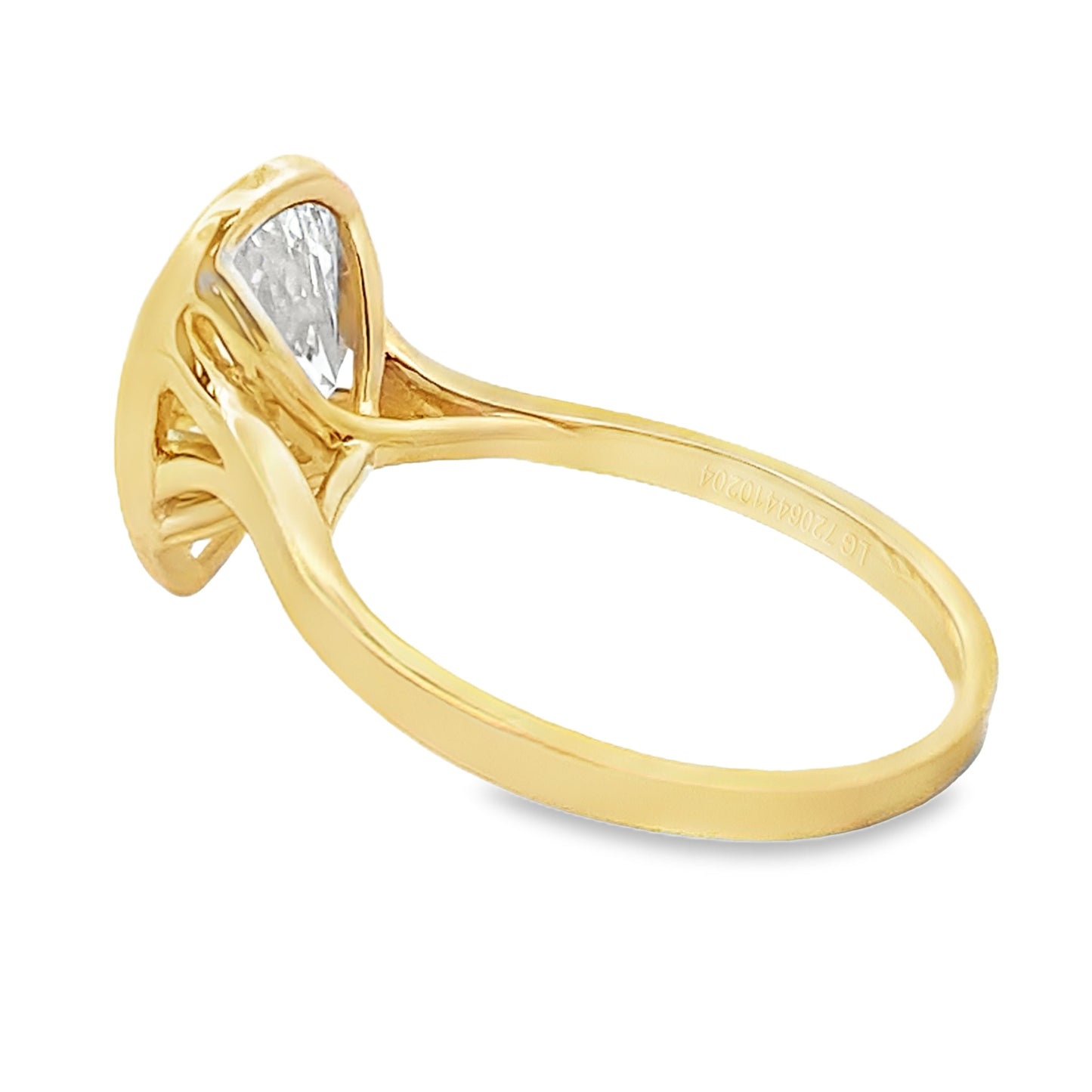 Genuine 3.00ct Lab Grown Diamond 14KT Yellow Gold
