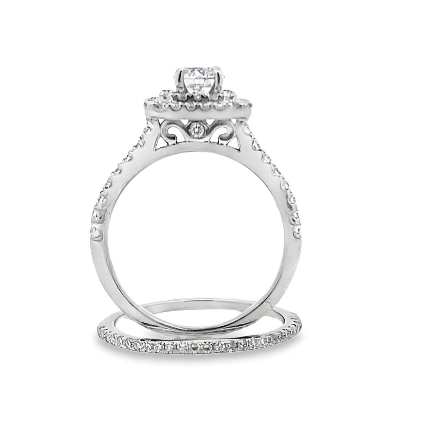 Lab Grown Diamond Fashion band rings 14KT White Gold