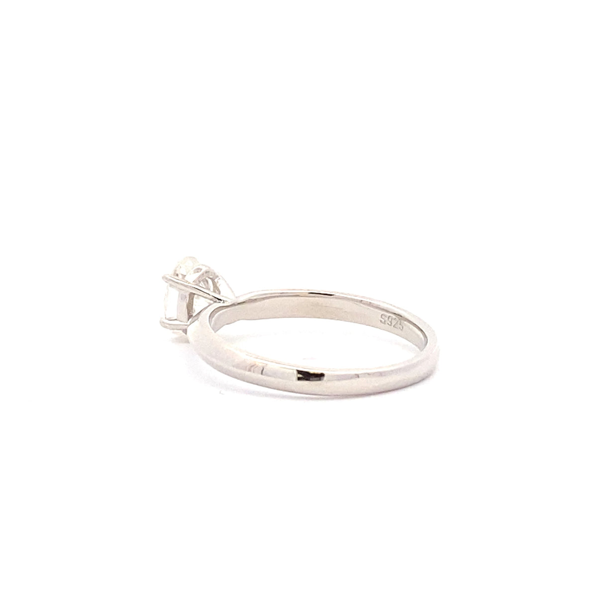 Natural .88ct Moissanite Sterling Silver
