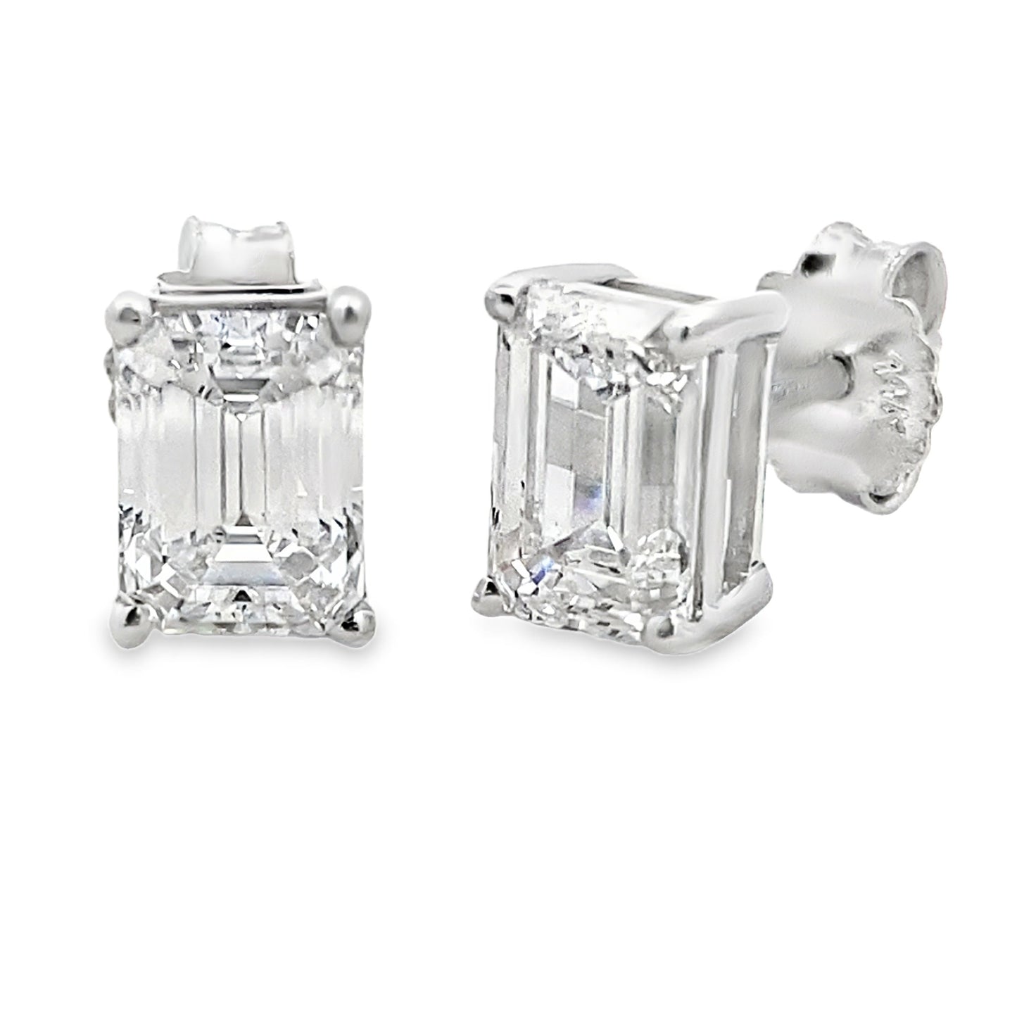2.00ct Lab Grown Diamond Stud Earrings 14KT White Gold