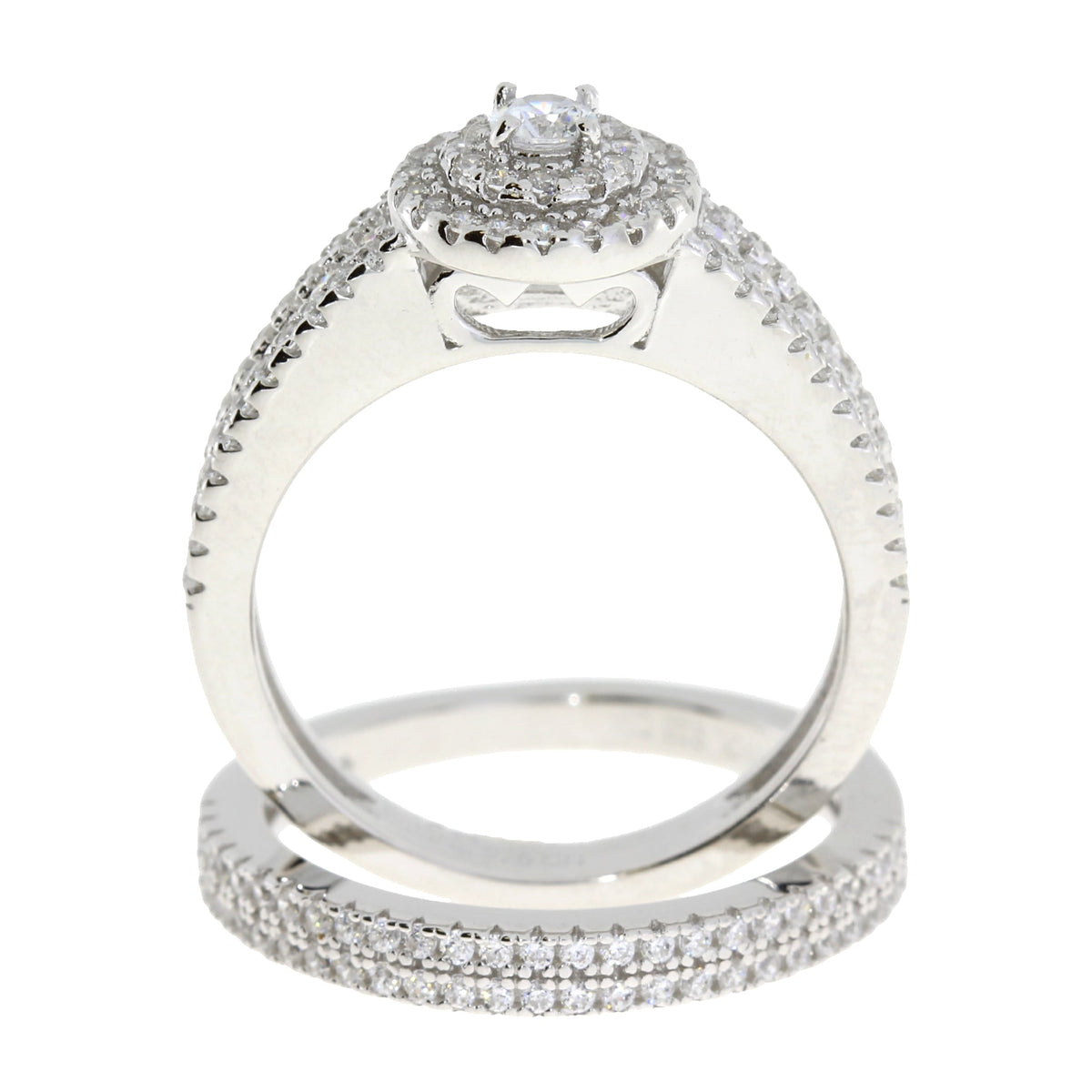 Cubic Zirconia CZ SS Bridal Sterling Silver