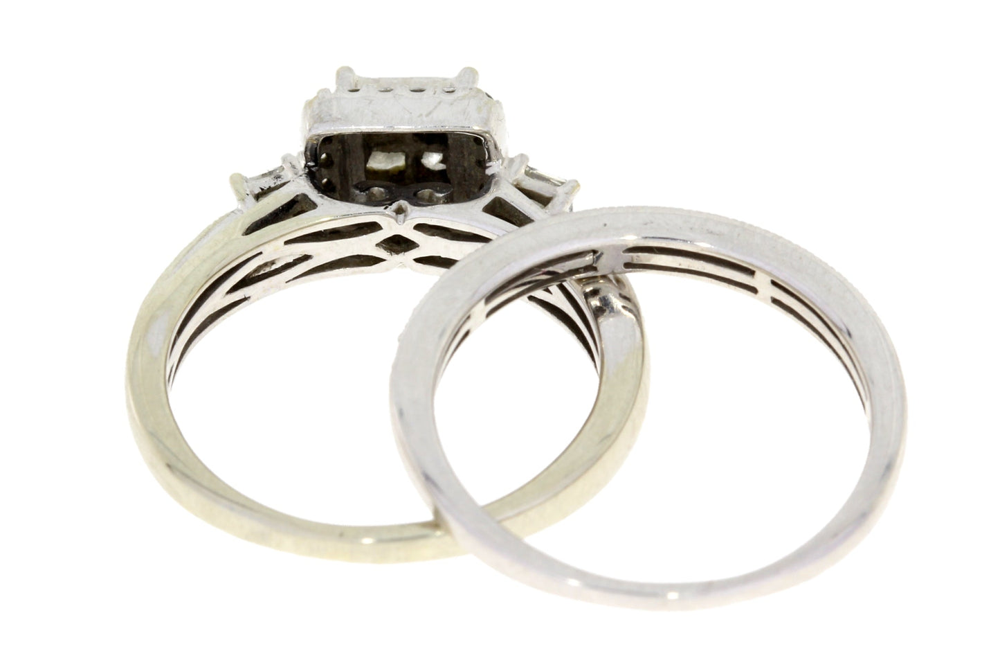 1.00ct Diamond Engagement Ring Set 10KT White Gold