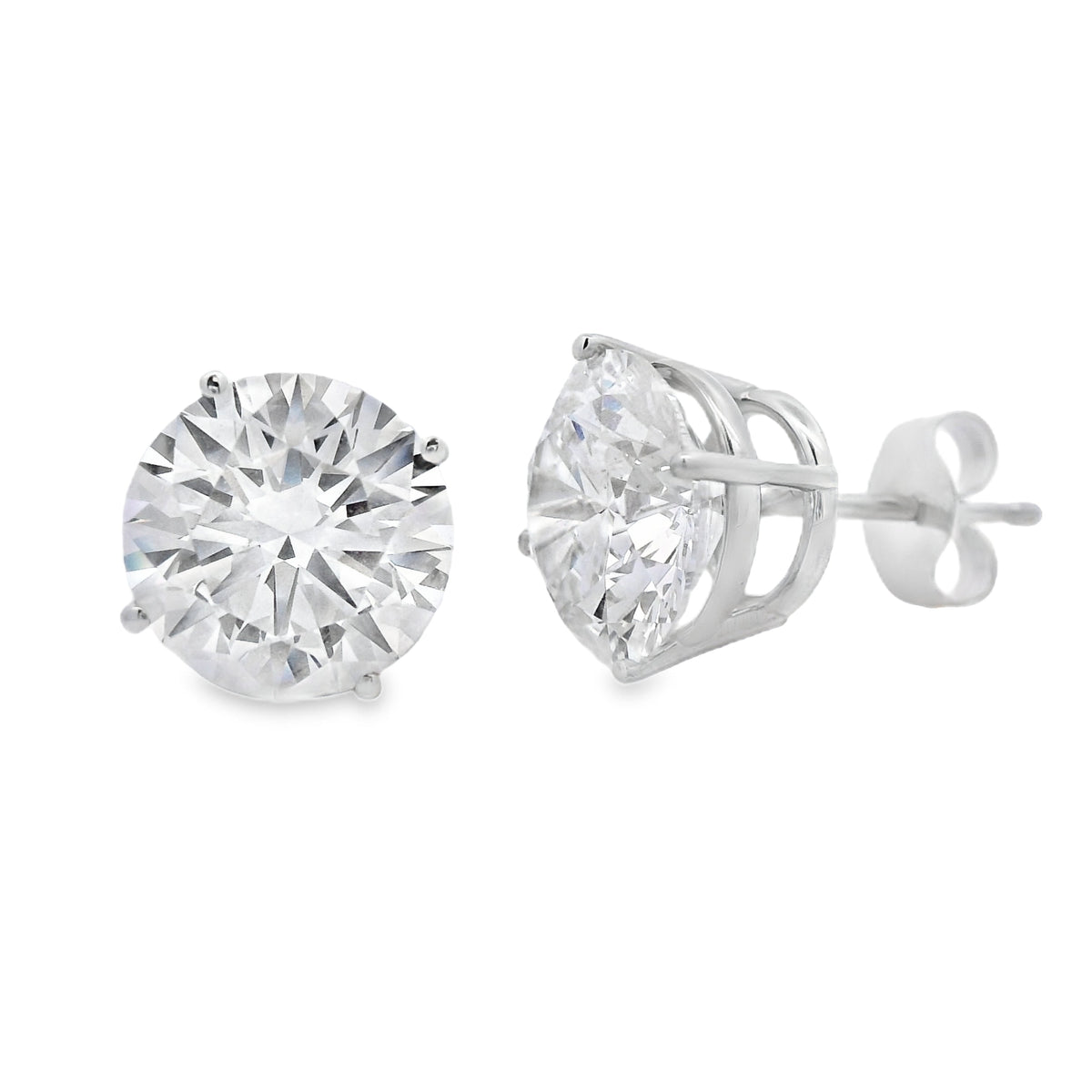 4.00ct Lab Grown Diamond Stud Earrings 14KT White Gold