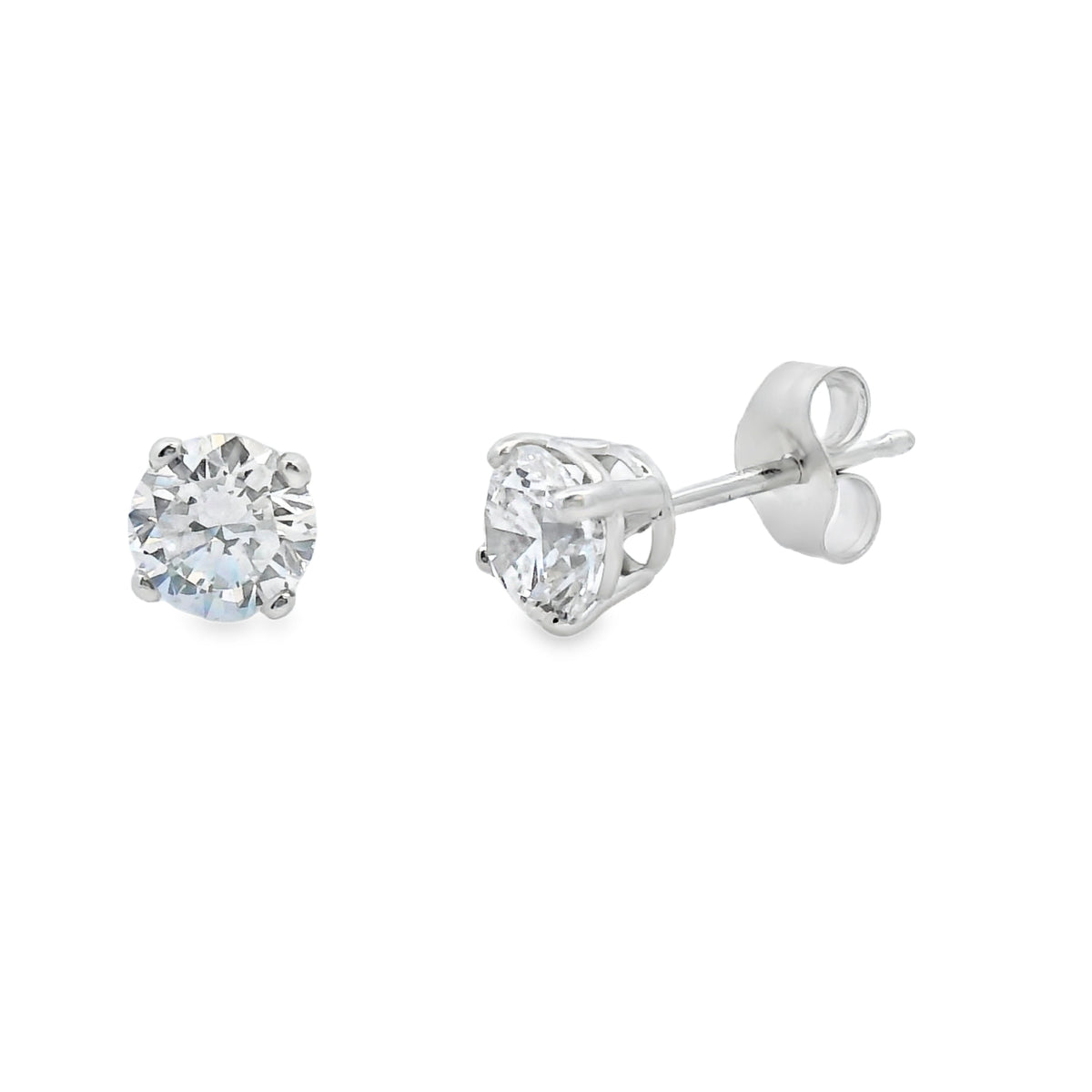1.00ct Lab Grown Diamond Stud Earrings 14KT White Gold