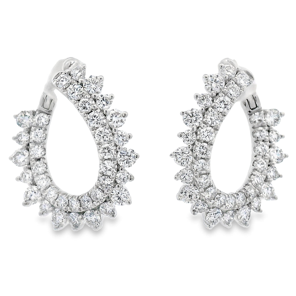 1.50ct Lab Grown Diamond Hoop Earrings 14KT White Gold