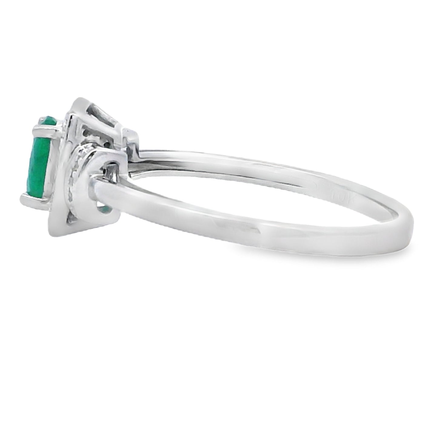 .45ct Emerald Diamond Ring 10KT White Gold