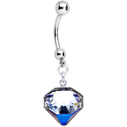 Handmade Big Bling Dangle Belly Ring Created with Crystals